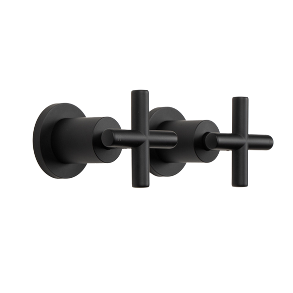 Cora Matte Black Cross Tap Handles