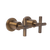Alma Cora Brushed Vintage Antique Brass Cross Tap Handles
