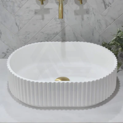 Holly Matte White Fluted Pill Basin