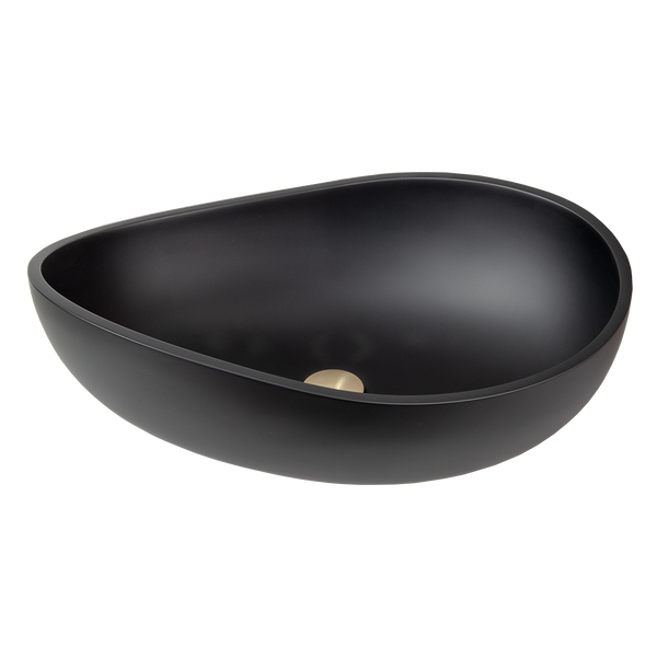 Keva Elegance Matte Black Above Counter Basin