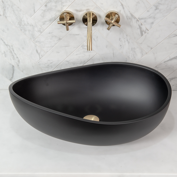 Keva Elegance Matte Black Above Counter Basin