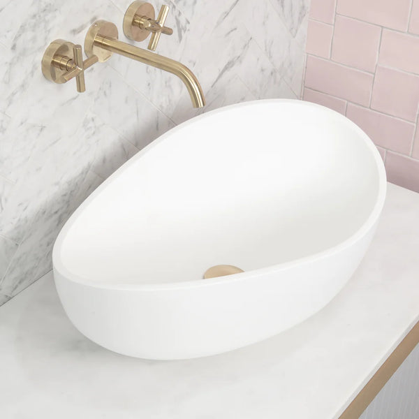 Keva Elegance Matte White Above Counter Basin