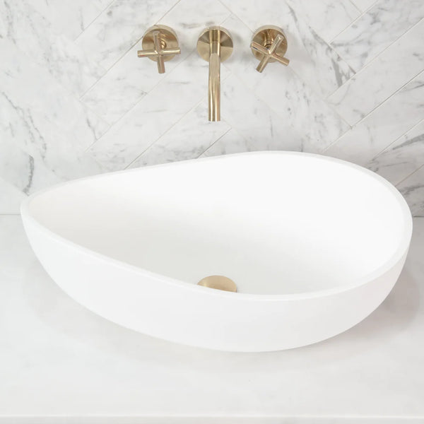Keva Elegance Matte White Above Counter Basin