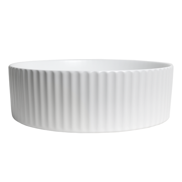 Alma Camilla Fluted Matte White Basin