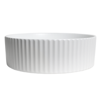 Alma Camilla Fluted Matte White Basin