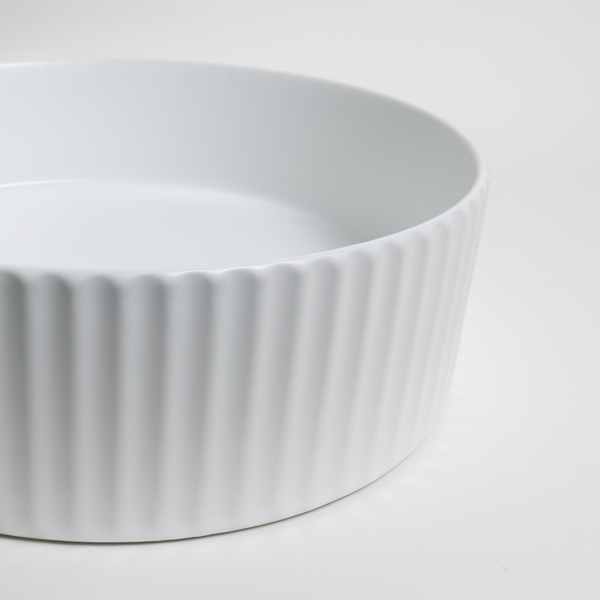 Alma Camilla Fluted Matte White Basin