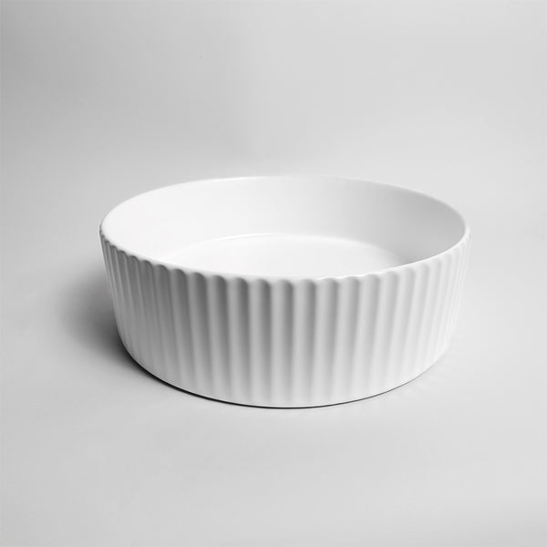 Alma Camilla Fluted Matte White Basin