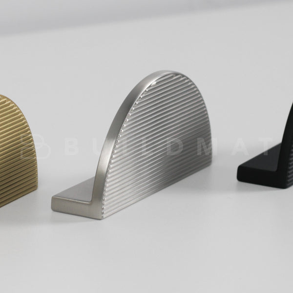 Momo Handles Momo Barrington Eclipse Ribbed 96mm Dull Brushed Nickel