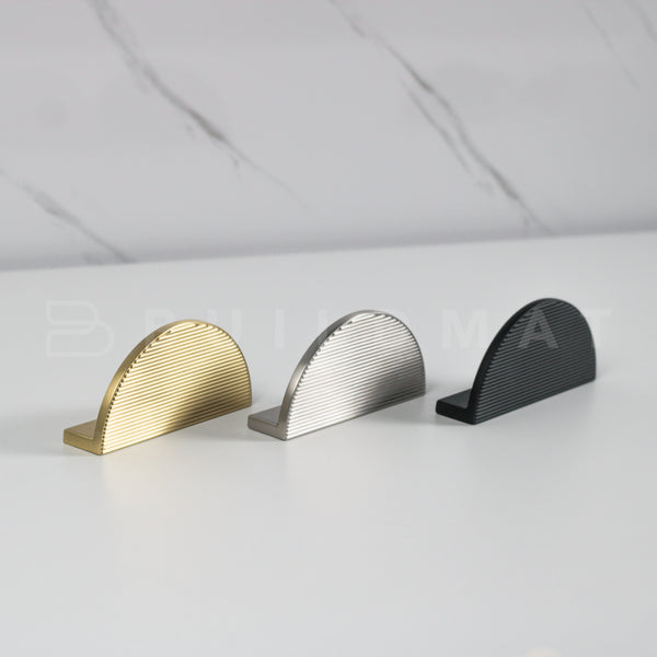 Momo Handles Momo Barrington Eclipse Ribbed 96mm Dull Brushed Nickel