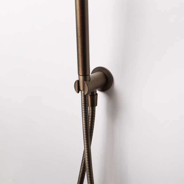 Alma Mira Brushed Vintage Antique Brass Hand Shower and Hose