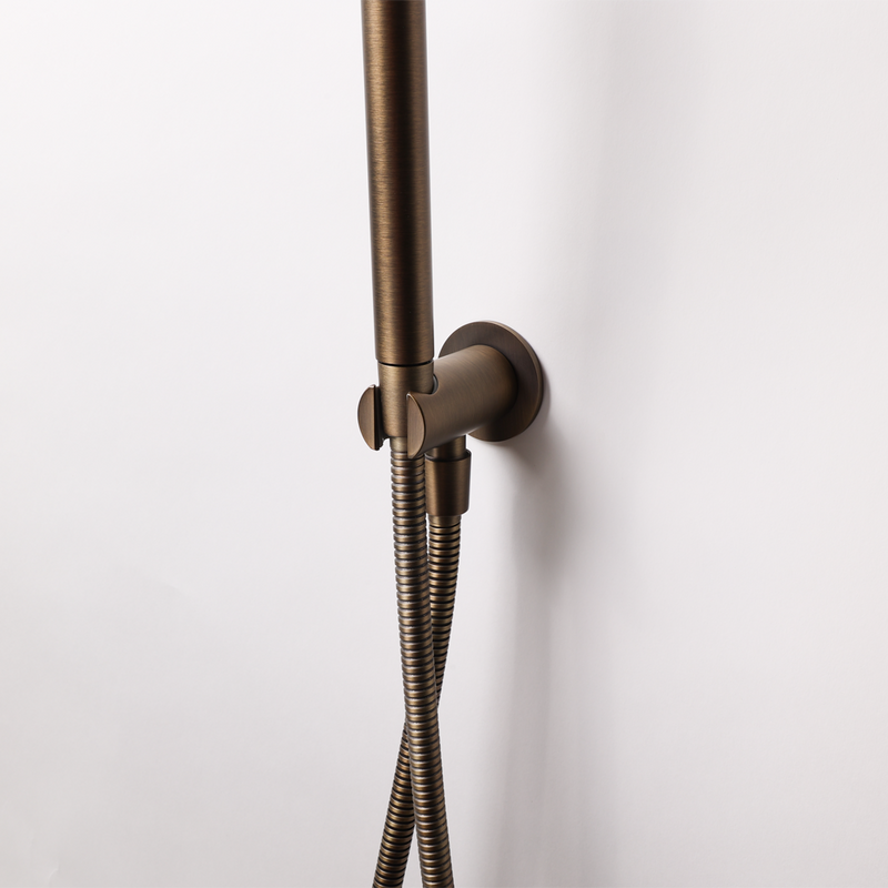 Mira Brushed Vintage Antique Brass Hand Shower and Hose