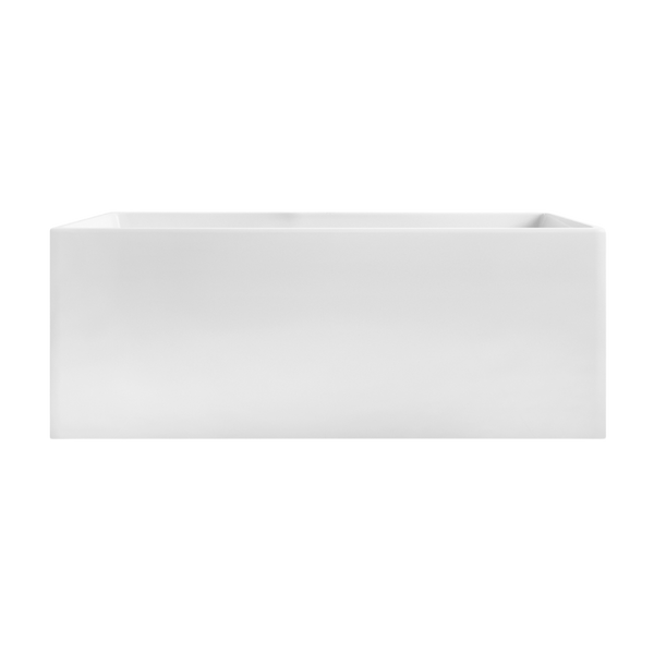 Decina 1500mm Bianco Back To Wall Corner freestanding Bath Gloss White