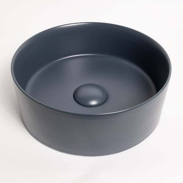 Alma 32mm Matte Blue Ceramic Pop Up Waste