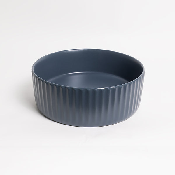 Alma Lula Mini Fluted Matte Blue Basin