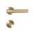 Alma Brushed Brass Gold Linear Door Handle with Linear Lock Set