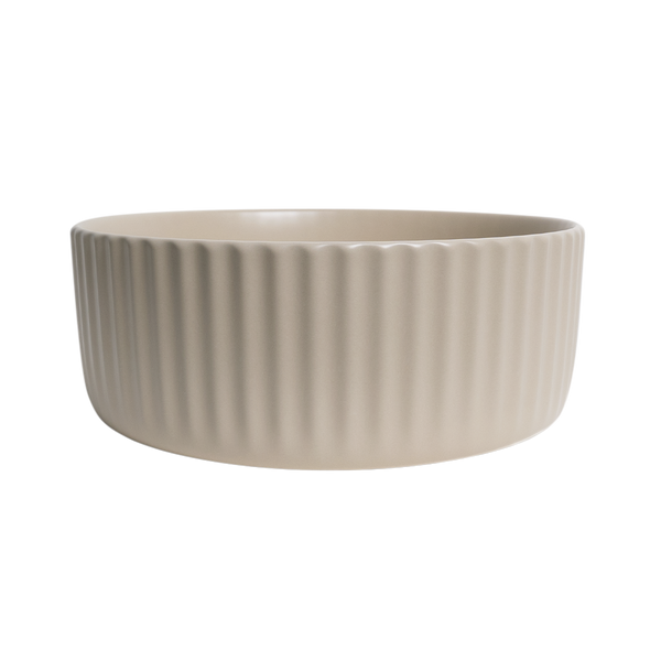 Alma Lula Mini Fluted Matte Ecru Sand Basin