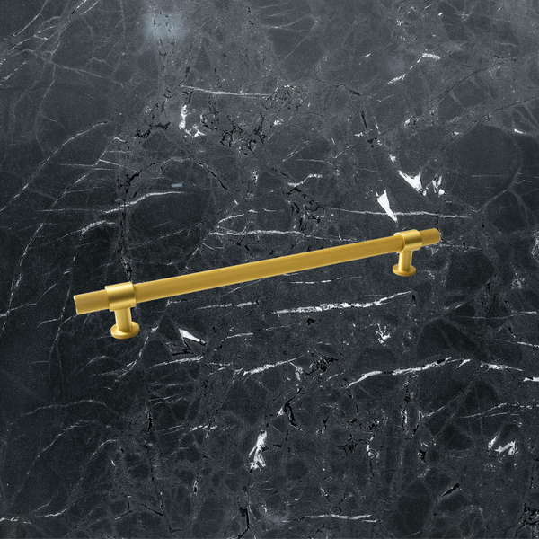 Momo Handles Belgravia Knurled Solid Brass Entrance Pull Handle Brushed Satin Brass