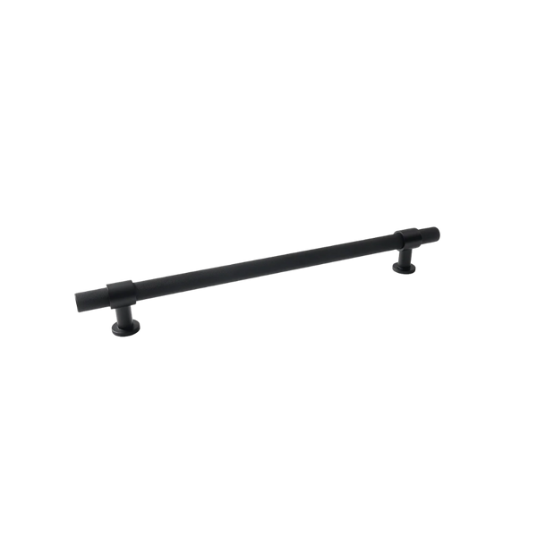 Momo Handles Belgravia Knurled Solid Brass Entrance Pull Handle Matte Black