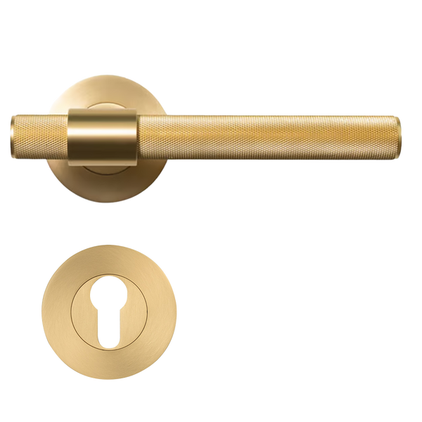 Momo Belgravia Solid Brass Lever Entrance Set Brushed Satin Brass
