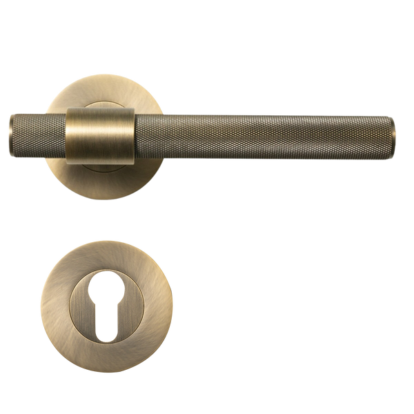 Momo Belgravia Solid Brass Lever Entrance Set Dark Brushed Brass