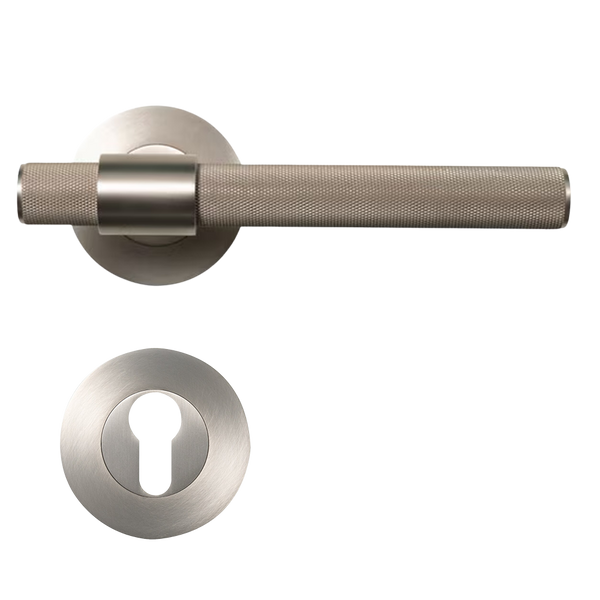 Momo Belgravia Solid Brass Lever Entrance Set Dull Brushed Nickel