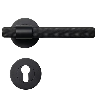 Momo Belgravia Solid Brass Lever Entrance Set Matte Black