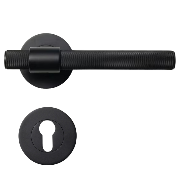 Momo Belgravia Solid Brass Lever Entrance Set Matte Black