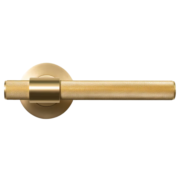 Momo Belgravia Solid Brass Mortice Lock Passage Lever Set Brushed Satin Brass