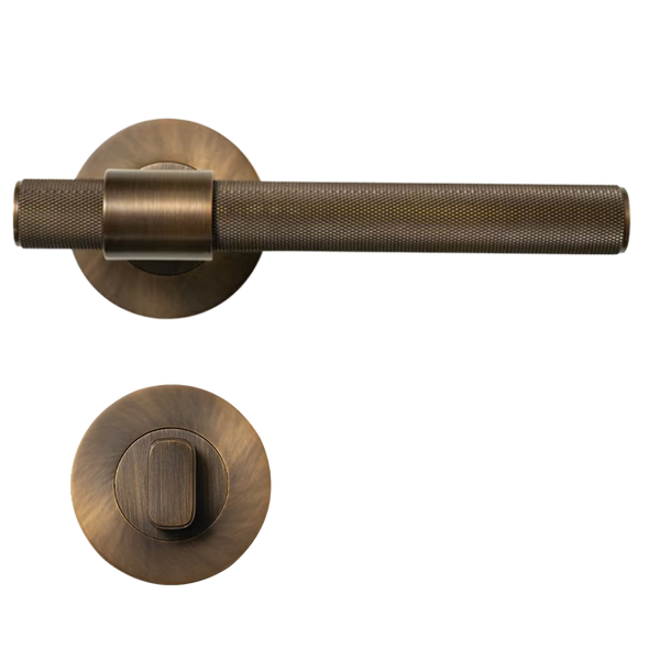 Momo Belgravia Solid Brass Mortice Lock Privacy Lever Set Bronze