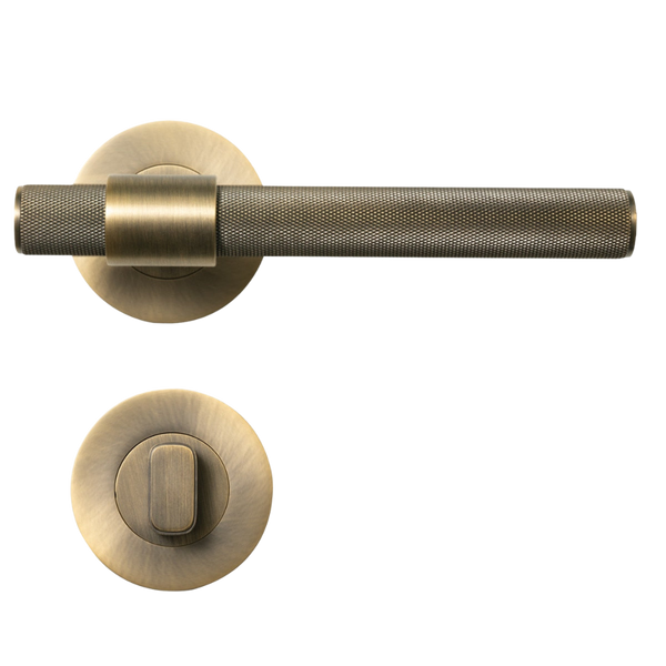 Momo Belgravia Solid Brass Mortice Lock Privacy Lever Set Dark Brushed Brass