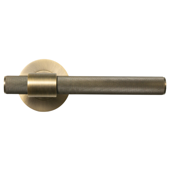 Momo Belgravia Solid Brass Tubular Latch Passage Lever Set In Dark Brushed Brass