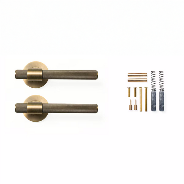 Momo Belgravia Lever Handle Set Dark Brushed Brass