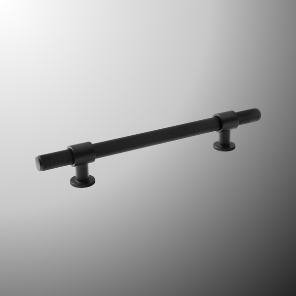 Momo Belgravia Lined Bar Pull Solid Brass 160mm Matte Black