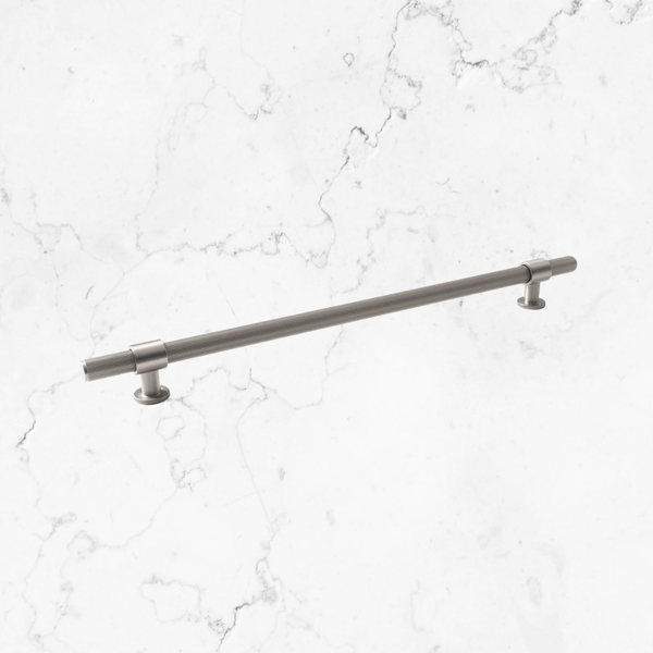 Momo Belgravia Lined Bar Pull Solid Brass 320mm Dull Brushed Nickel
