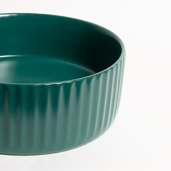 Alma Lula Mini Fluted Matte Green Basin