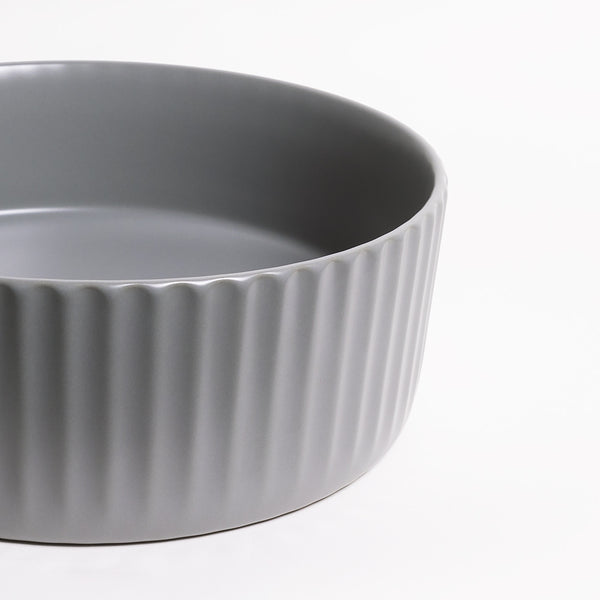 Alma Lula Mini Fluted Matte Grey Basin
