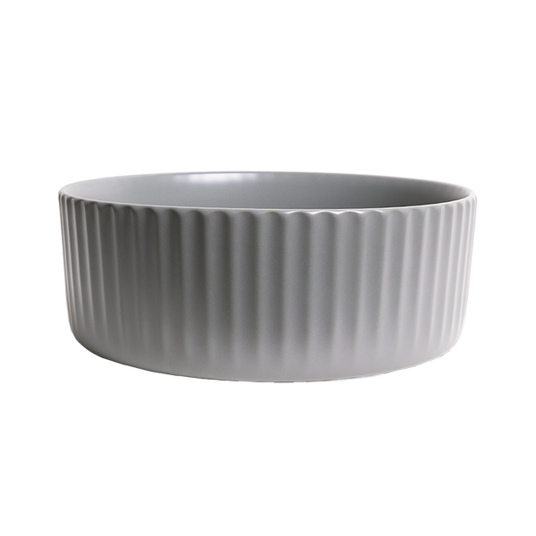 Alma Lula Mini Fluted Matte Grey Basin