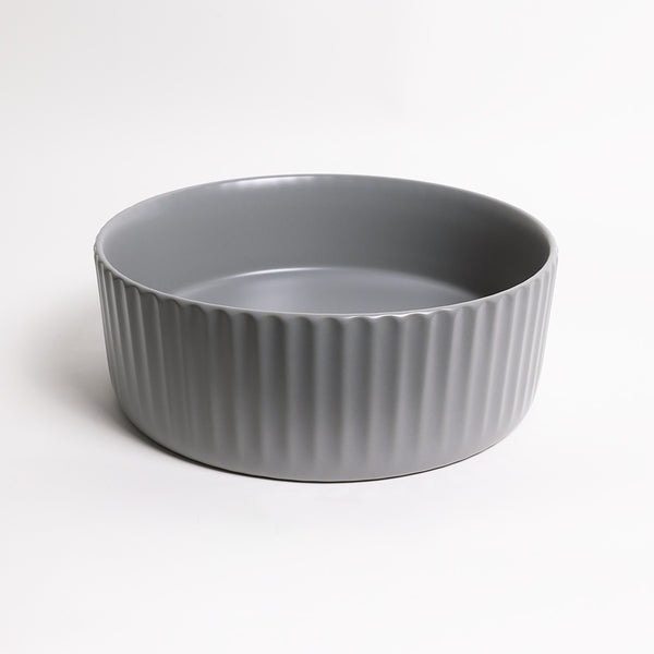 Alma Lula Mini Fluted Matte Grey Basin