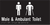 Metlam Male And Ambulant Toilet Braille In Designer Black