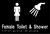 Metlam Female Toilet And Shower Braille In Designer Black