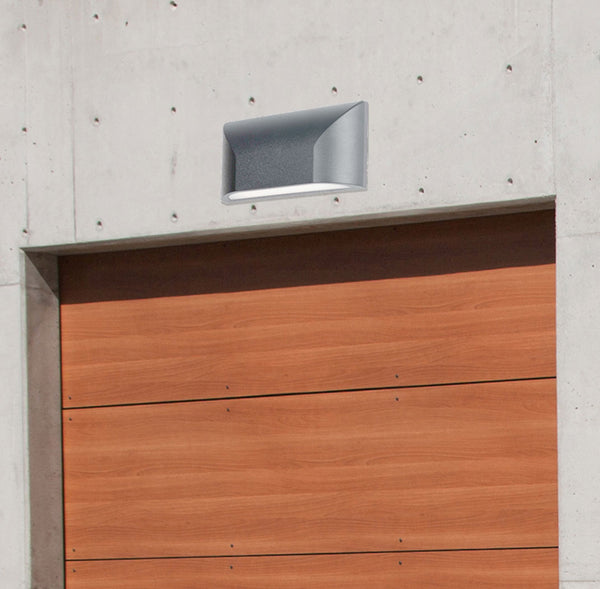 Telbix Bloc Ext 5W Led Wall Light Silver