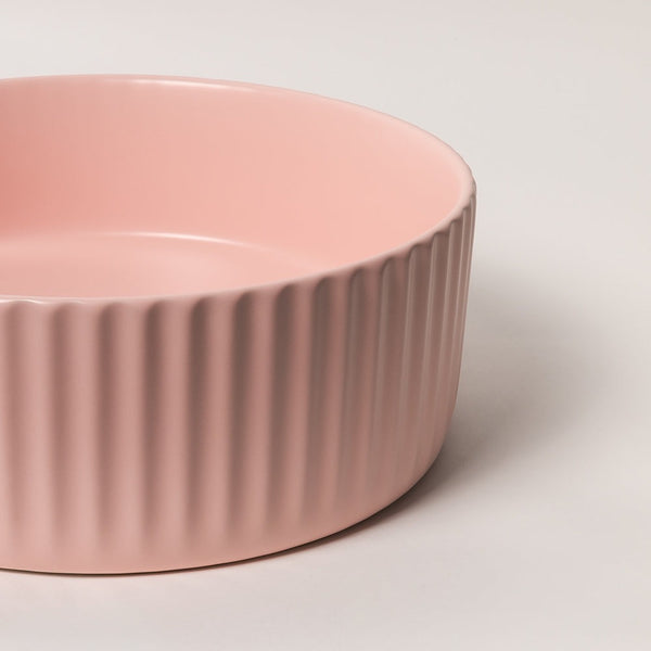 Alma Lula Mini Fluted Matte Pink Basin