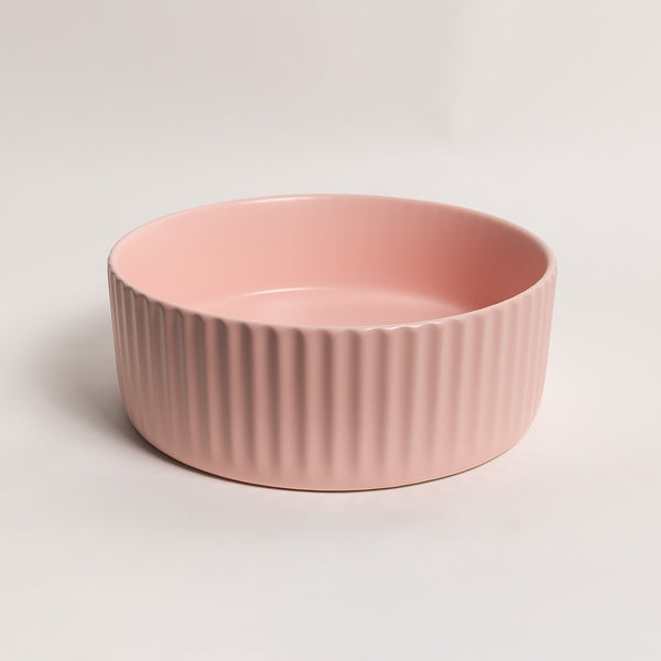Alma Lula Mini Fluted Matte Pink Basin