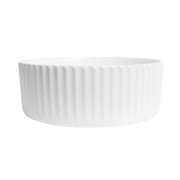 Alma Lula Mini Fluted Matte White Basin