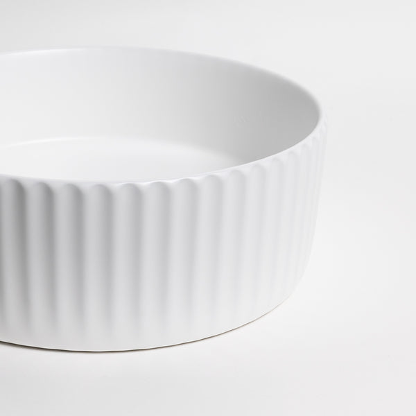 Alma Lula Mini Fluted Matte White Basin