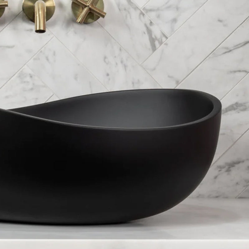 Keva Elegance Matte Black Above Counter Basin â Buildmat