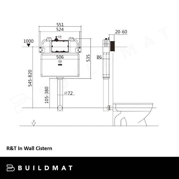 Keva R&T In Wall Cistern