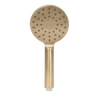 Alma Mira Round Handheld Shower Head Piece Brushed Brass Gold
