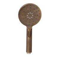 Alma Mira Round Handheld Shower Head Piece Brushed Vintage Antique Brass