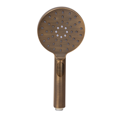 Alma Mira Round Handheld Shower Head Piece Brushed Vintage Antique Brass